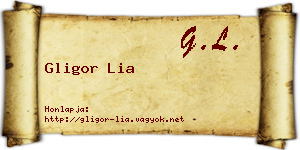 Gligor Lia névjegykártya